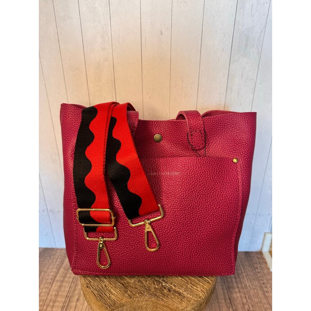 Red Black Boho Purse Strap Crossbody Bag Strap Colorful Black Red Purse Strap